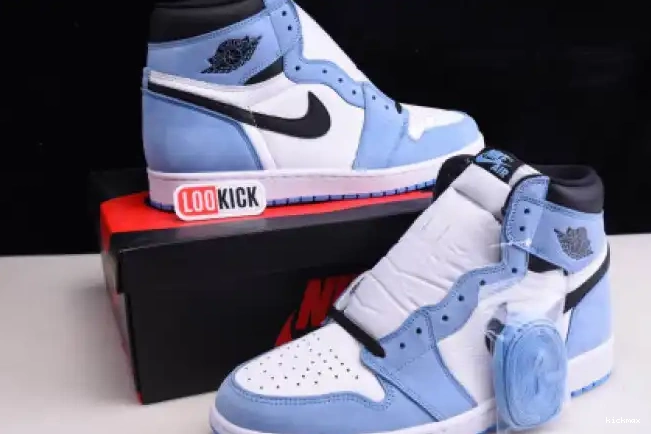 Rep MAX AIR WHITE BLACK HIGH RETRO BLUE 555088-134 JORDAN 1 UNIVERSITY 0521